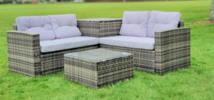 Rattan Corner Storage Sofa