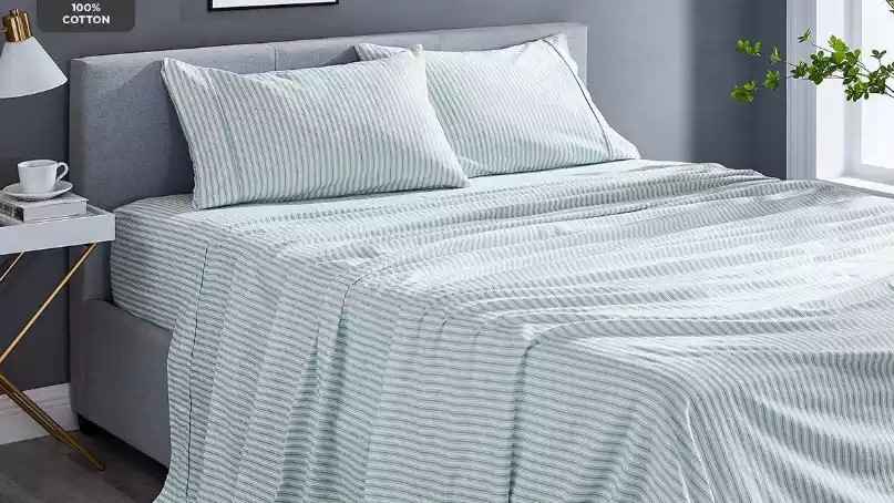 Stripes Cotton Flannelette Bed Sheet Set