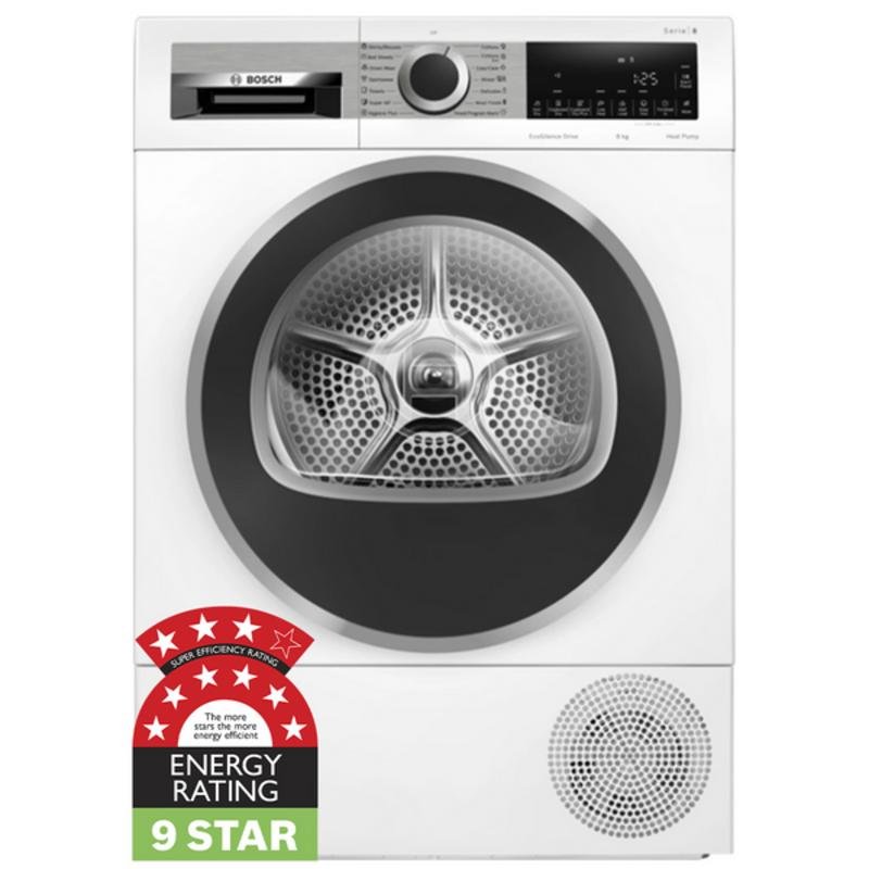 Bosch Serie 8 8kg Heat Pump Dryer (WQG235D8AU)