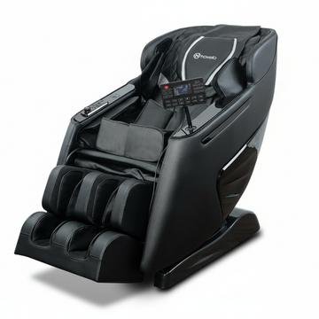 DS GMSL1 4D massage chair in black with touchscreen