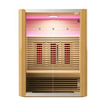 3 person full spectrum infrared sauna with red light tube