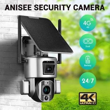 4G LTE Dual-Lens 4K PTZ solar security camera for rural properties