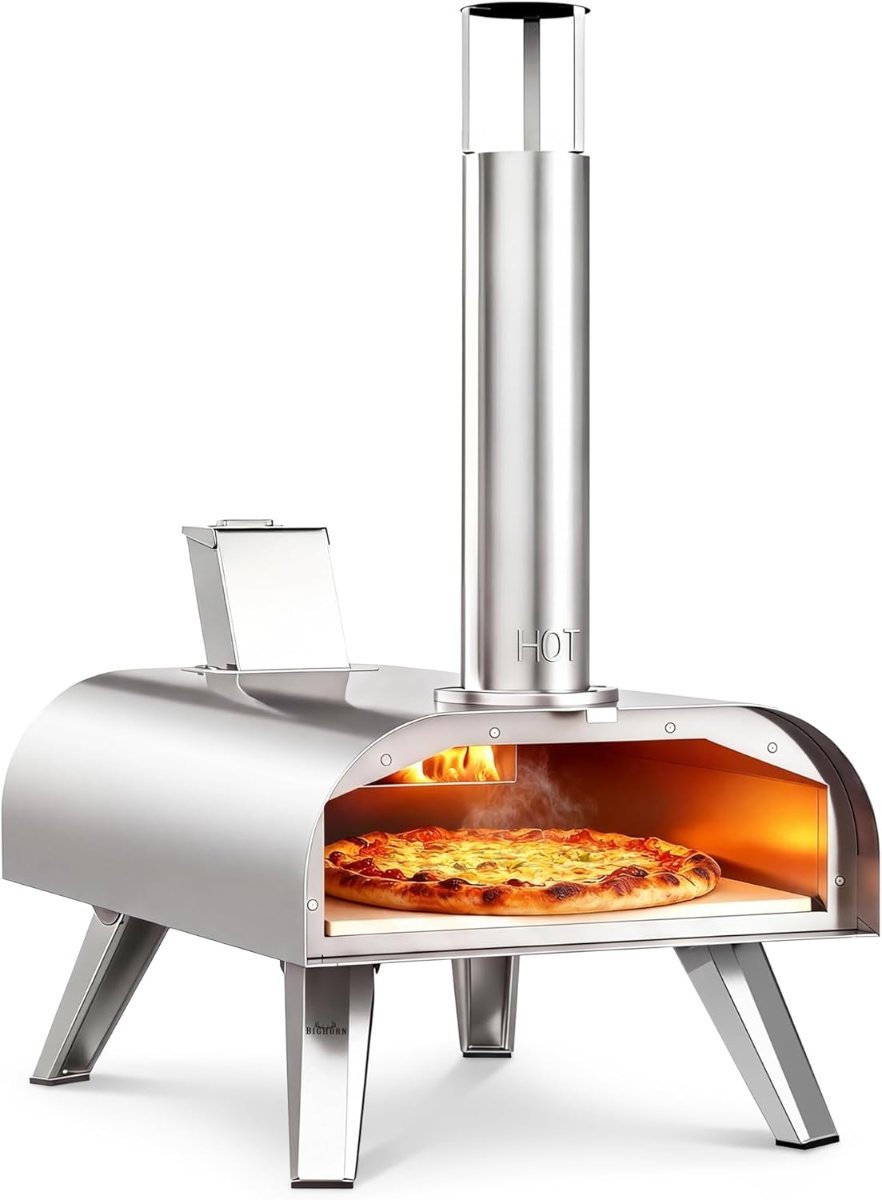 BIG HORN OUTDOORS stainless steel wood pellet outdoor pizza oven