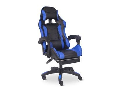 Chano Deluxe gaming chair in blue PU leather