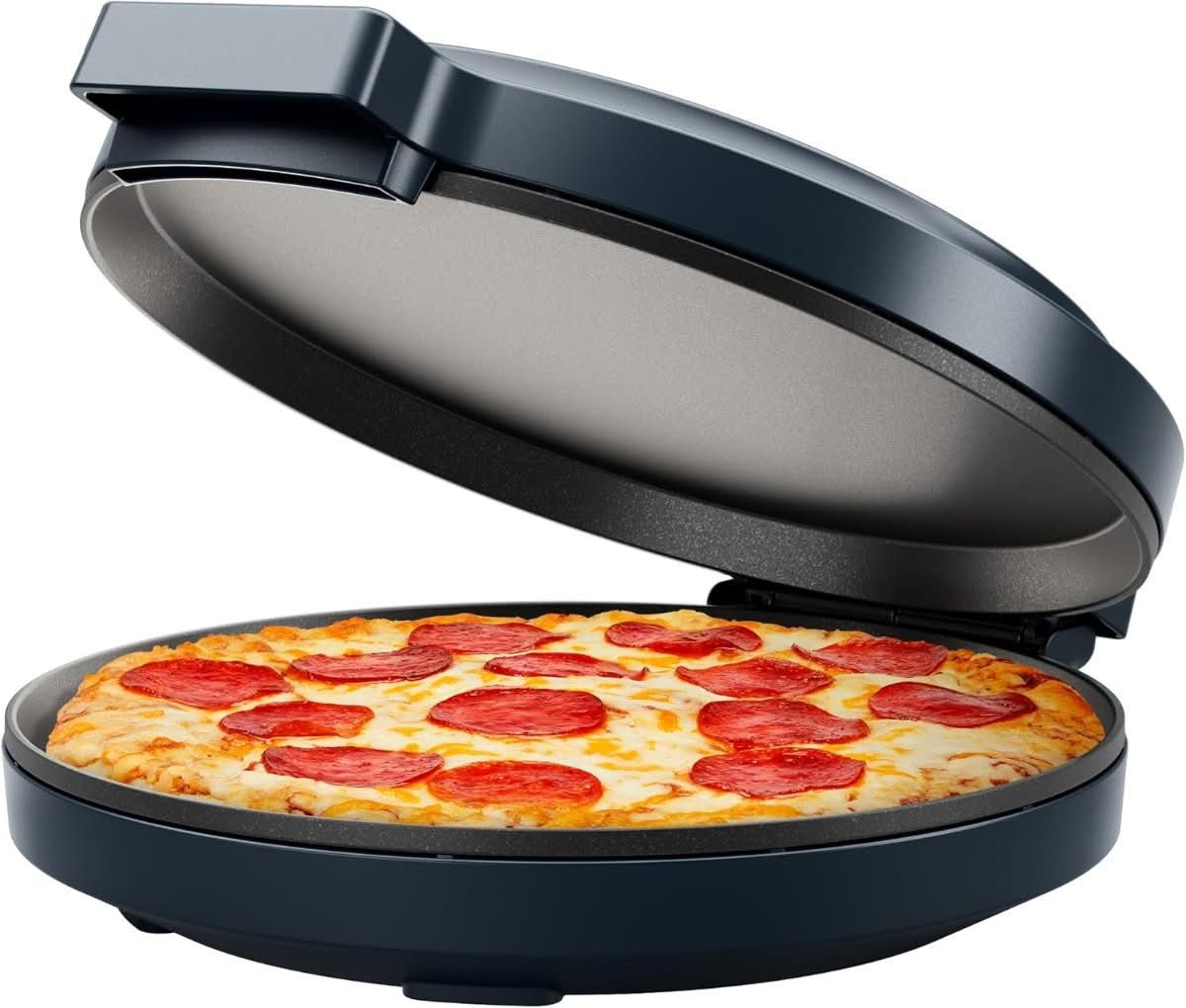 Chefman Everything Maker 30cm electric pizza oven in midnight finish