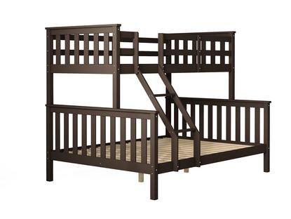 Chico Wooden Triple Bunk in walnut finish