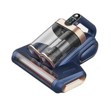 Blue cordless anti-mite handheld vacuum with LED display