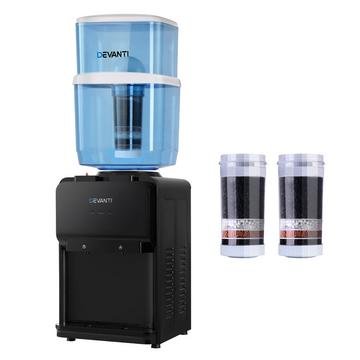 Devanti 22L bench top water cooler dispenser in black