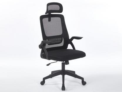 Ergo Office Chair 092 in all black mesh with removable headrest