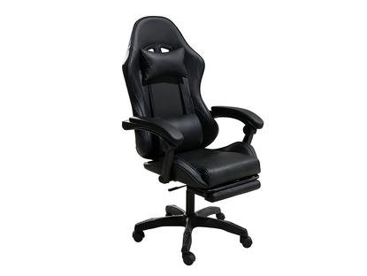 Faron black PVC high-back gaming chair