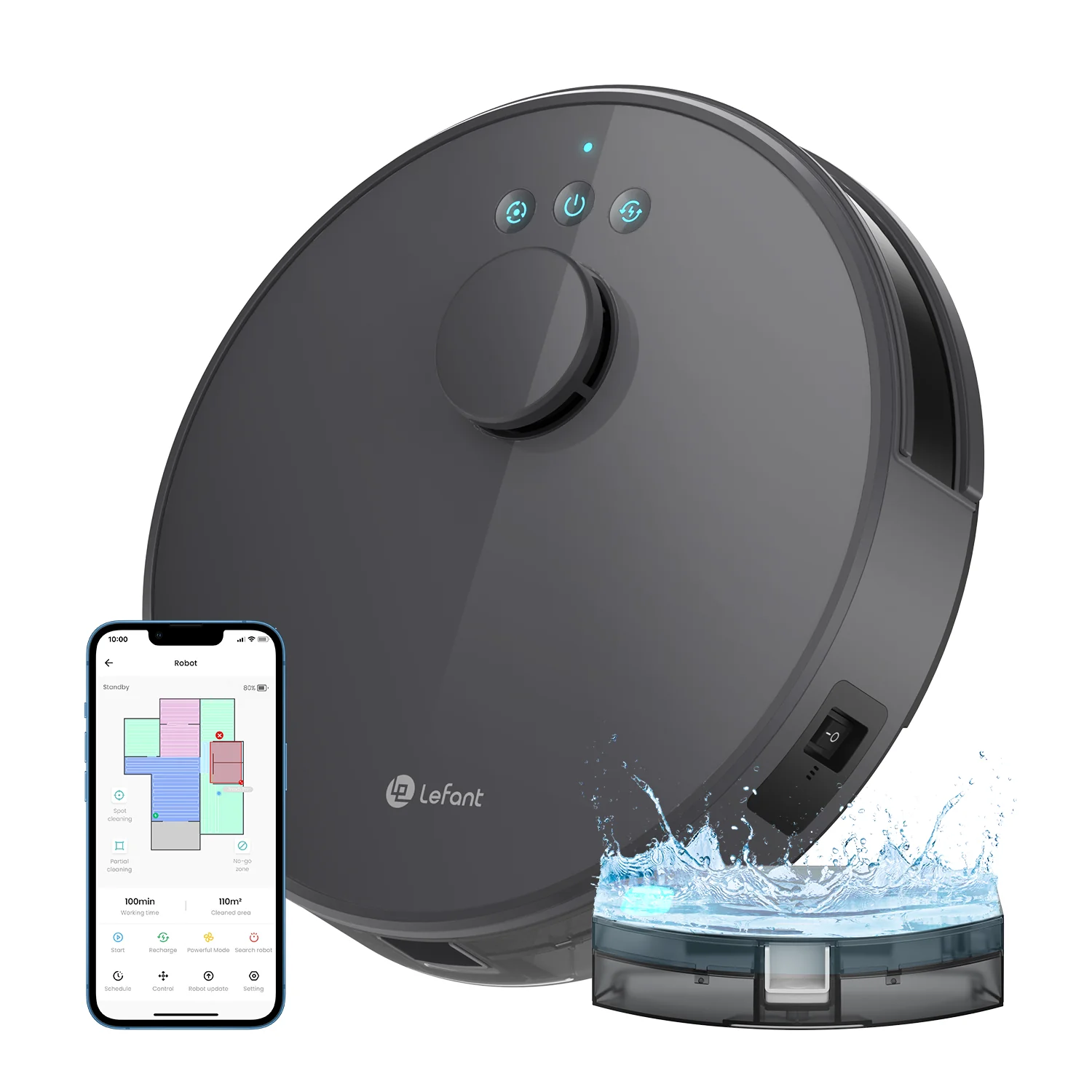 Lefant M1 compact robot vacuum in grey