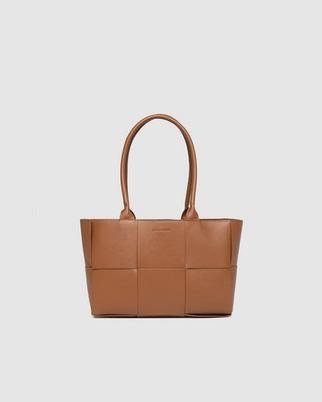 Louenhide Gwen woven handbag in tan