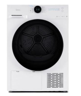 Midea 8kg heat pump tumble dryer with smart control in white