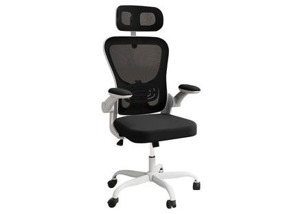 Molina mesh task chair in white and black with headrest