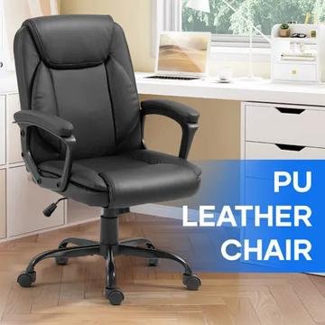 NEADER black PU leather executive office chair
