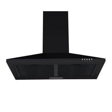 Parmco 600mm canopy rangehood in black
