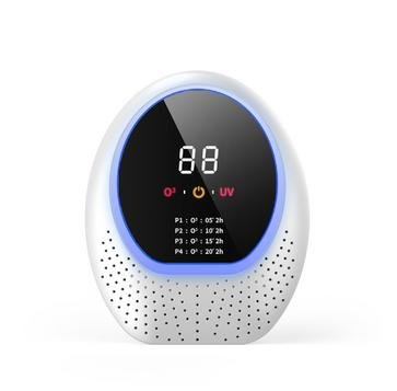 White rechargeable ozone and UV-C portable odour eliminator