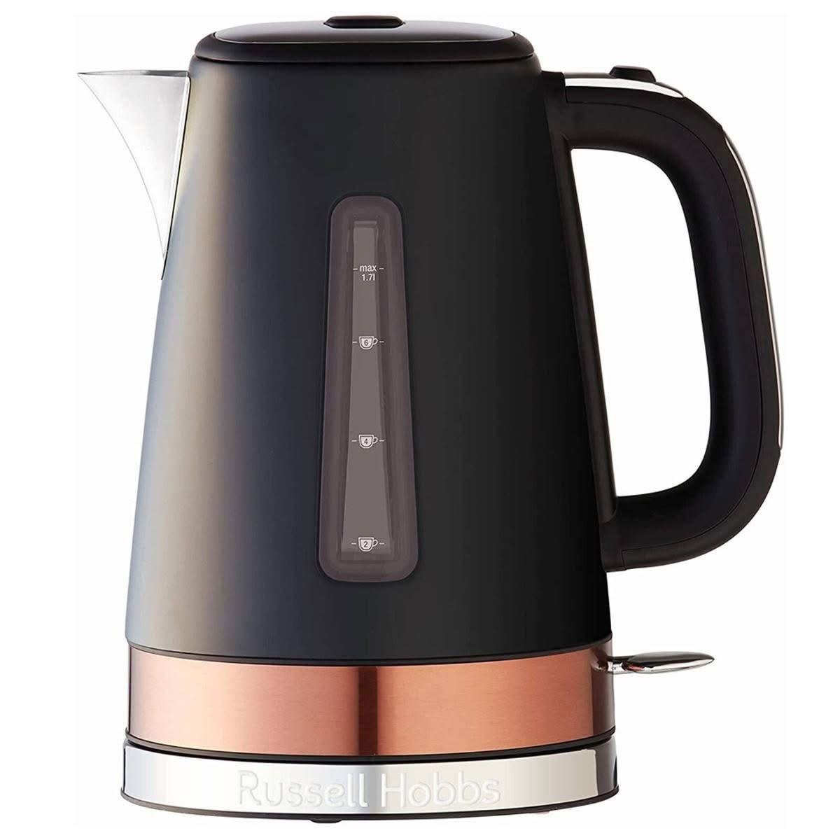 Russell Hobbs Brooklyn kettle in copper and black