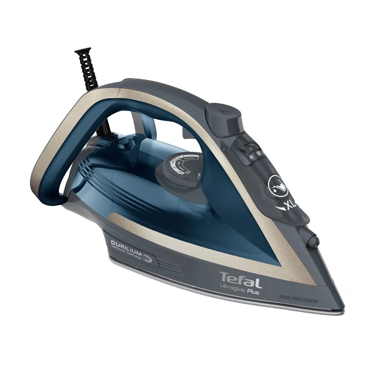 Tefal UltraGlide Plus FV5844 steam iron in teal and grey