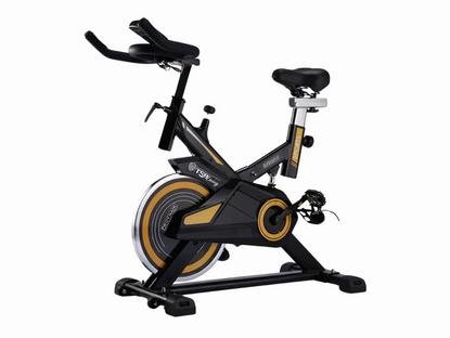 TSB Living 13kg flywheel spin bike in yellow