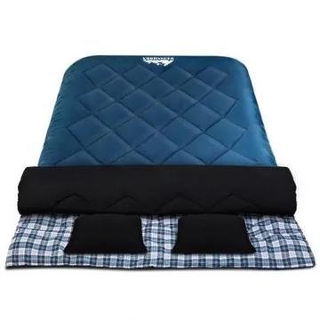 Weisshorn Double 5 degree sleeping bag navy unzipped flat