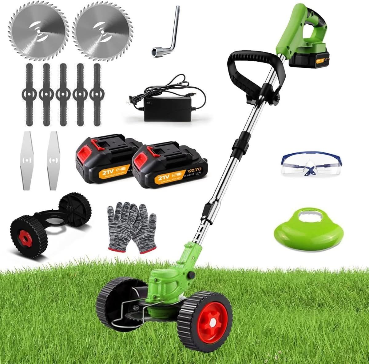 Battery Strimmer with 127cm Telescopic Pole
