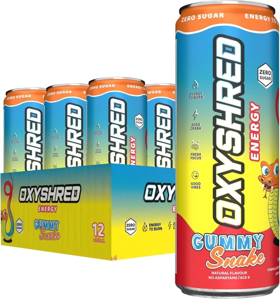 EHP Labs OxyShred Healthy Energy Drink Gummy Snake 12 pack