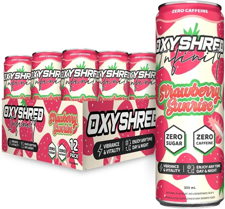 EHP Labs OxyShred Infinity Caffeine Free energy drink Strawberry Sunrise