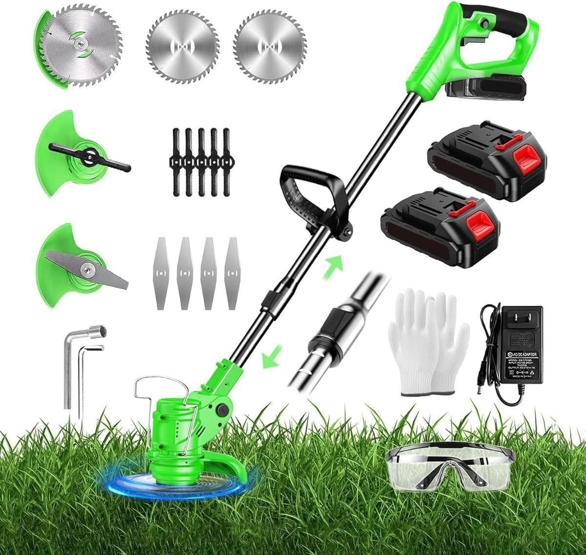 Electric Weed Wacker Height-Adjustable Brush Cutter