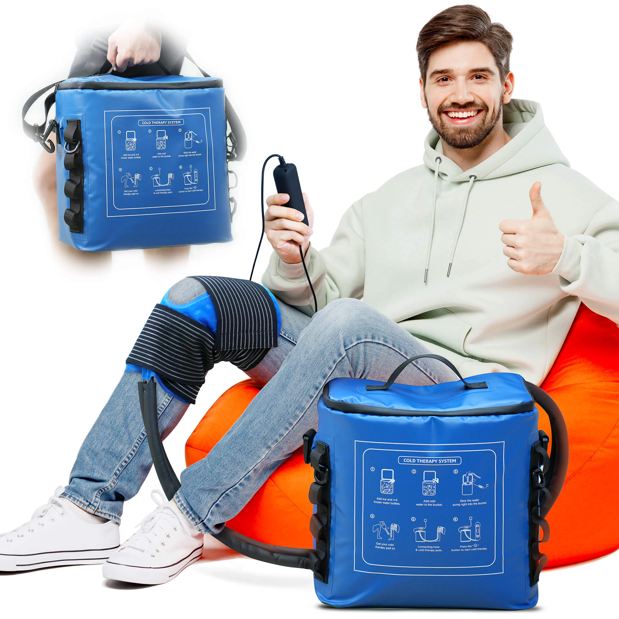 KONGZEE Ice Machine for Knee Cold Therapy Machine on a plain background