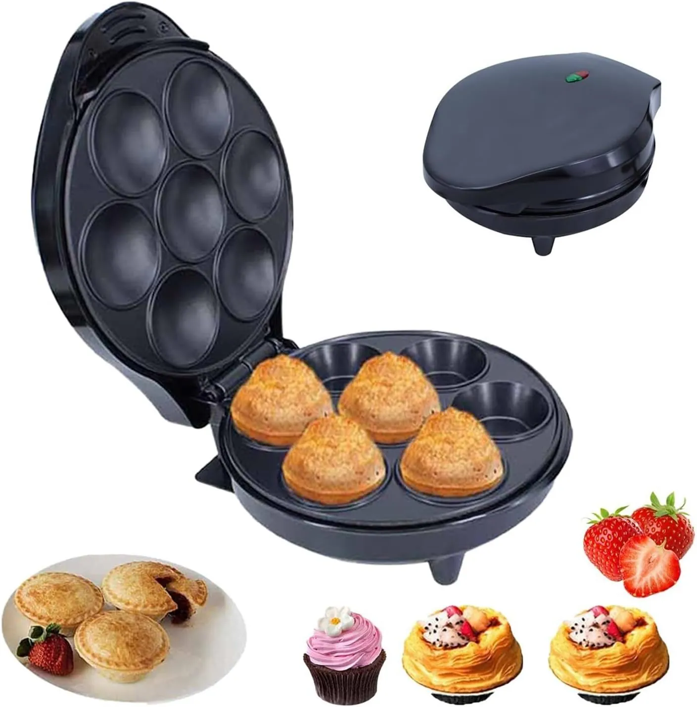 LHADBCT Electric Mini Pie and Quiche Maker on a plain background