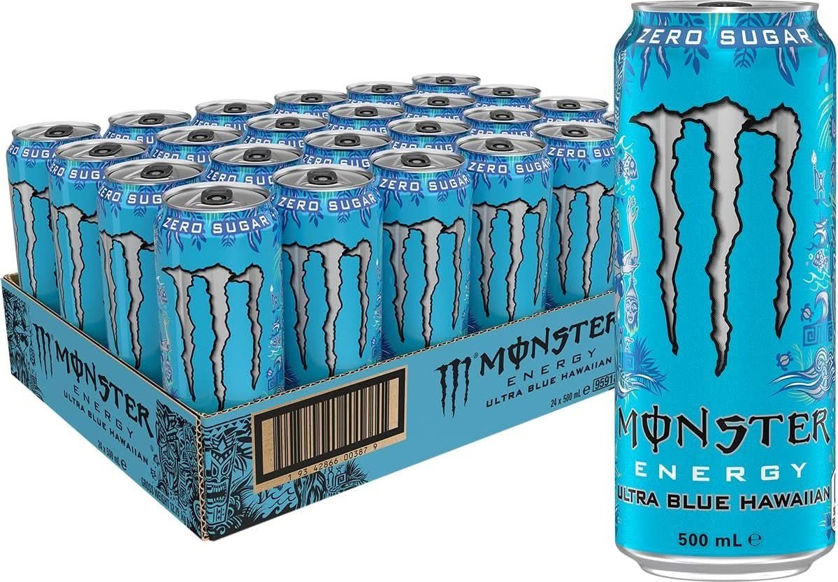 Monster Ultra Blue Hawaiian energy drink 24 pack