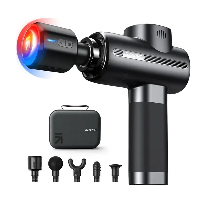 RENPHO Thermacool Massage Gun Deep Tissue with Heat and Cold on a plain background